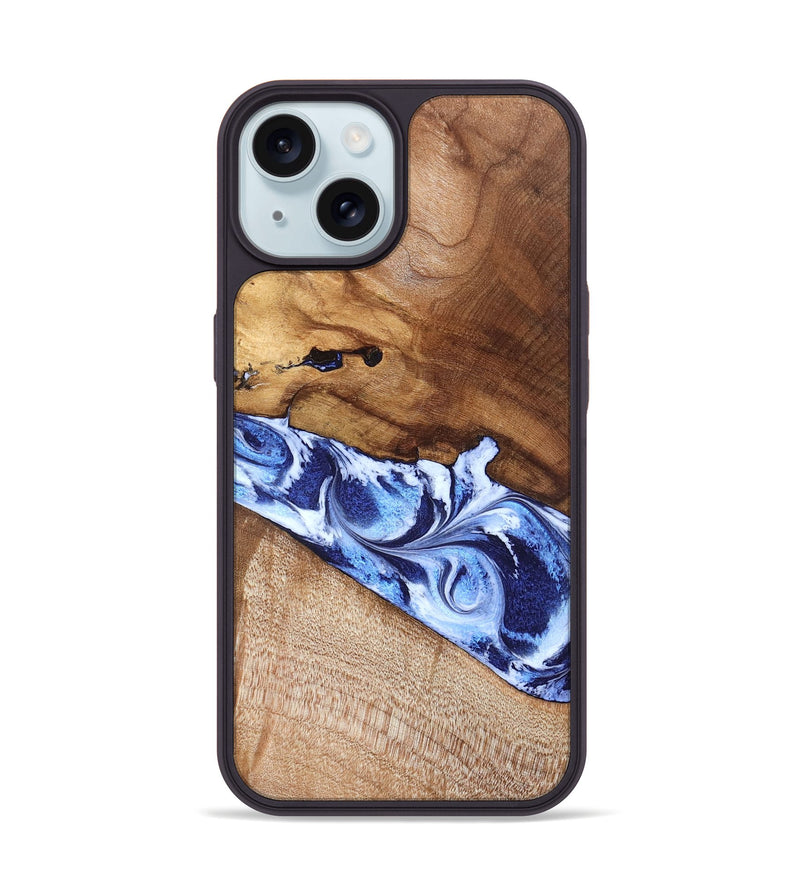 iPhone 15 Wood Phone Case - Dakota (Blue, 826844)