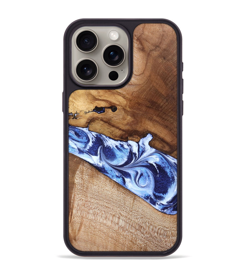 iPhone 15 Pro Max Wood Phone Case - Dakota (Blue, 826844)