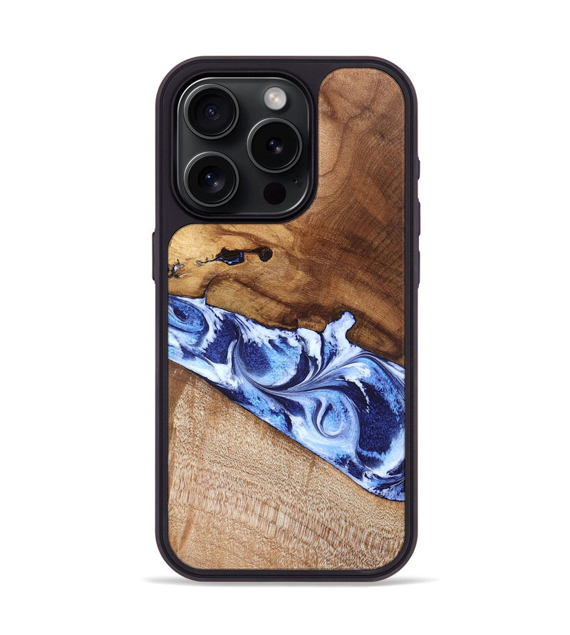 iPhone 15 Pro Wood Phone Case - Dakota (Blue, 826844)