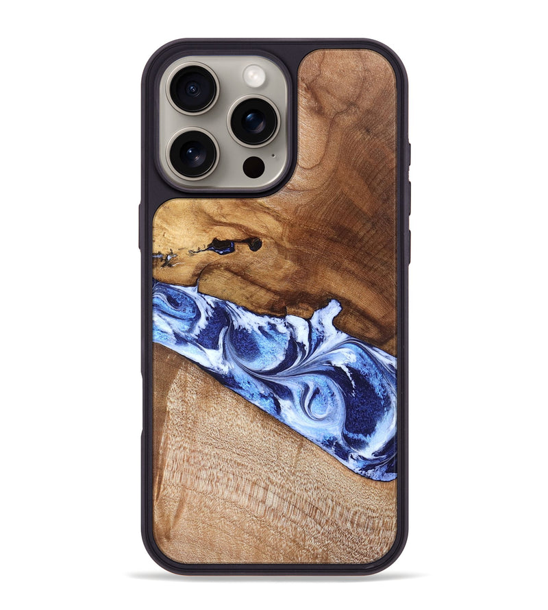 iPhone 16 Pro Max Wood Phone Case - Dakota (Blue, 826844)