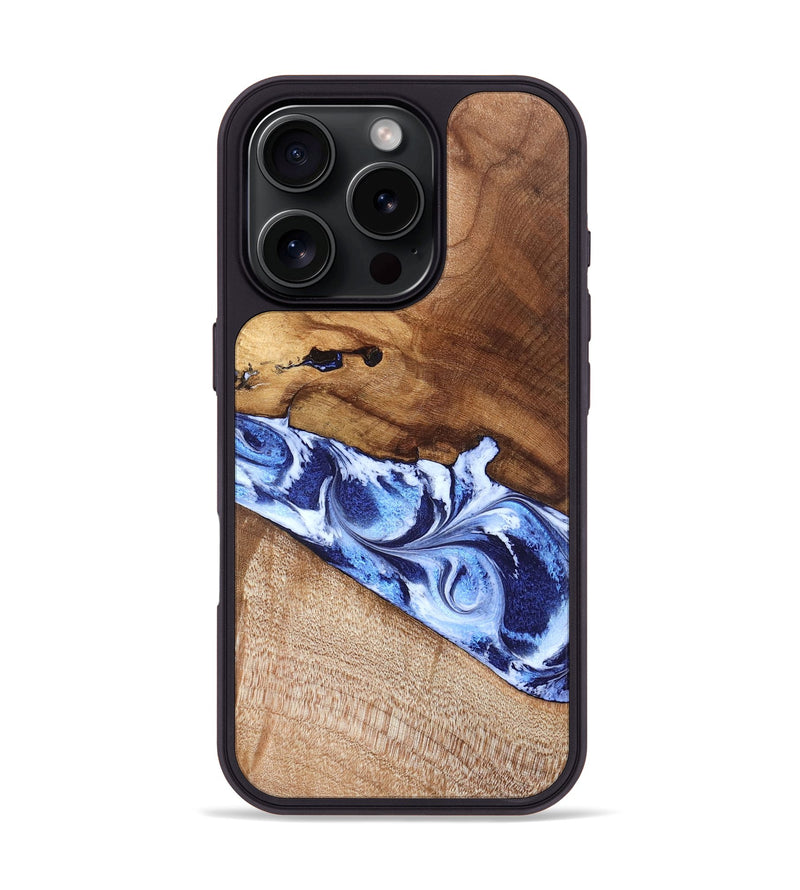 iPhone 16 Pro Wood Phone Case - Dakota (Blue, 826844)