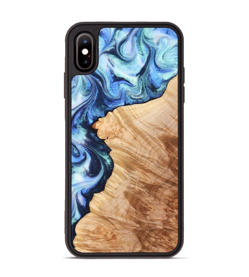 iPhone Xs Max Wood Phone Case - Armando (Blue, 826845)