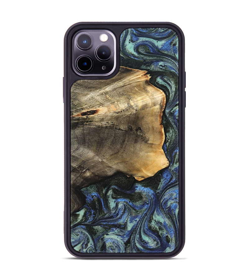 iPhone 11 Pro Max Wood Phone Case - Gunner (Blue, 826846)