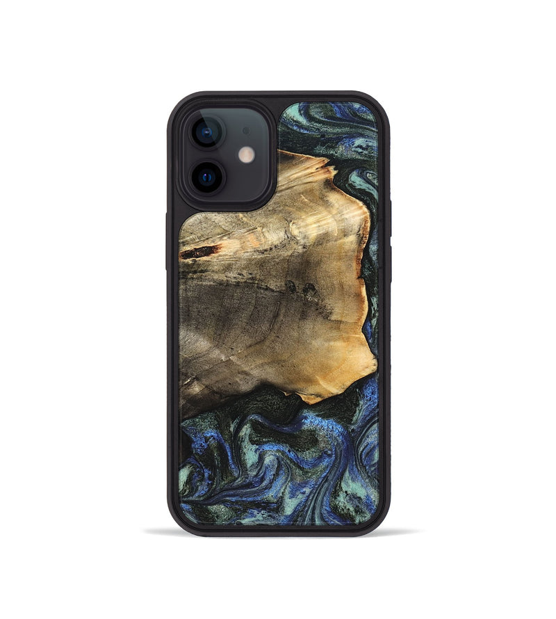 iPhone 12 mini Wood Phone Case - Gunner (Blue, 826846)