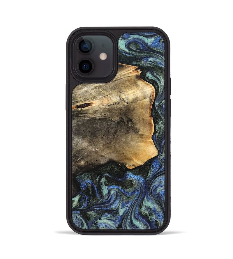 iPhone 12 Wood Phone Case - Gunner (Blue, 826846)