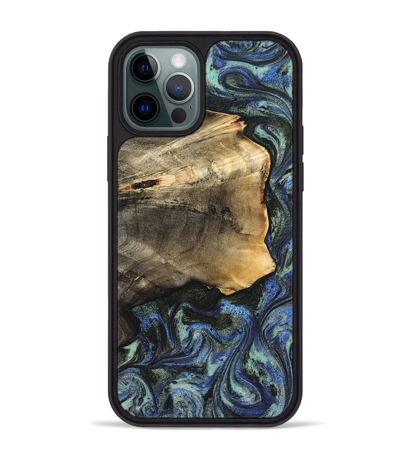 iPhone 12 Pro Max Wood Phone Case - Gunner (Blue, 826846)