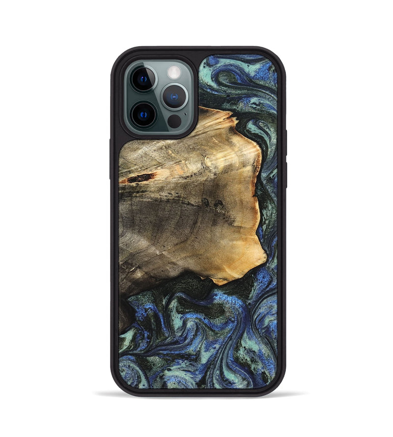 iPhone 12 Pro Wood Phone Case - Gunner (Blue, 826846)