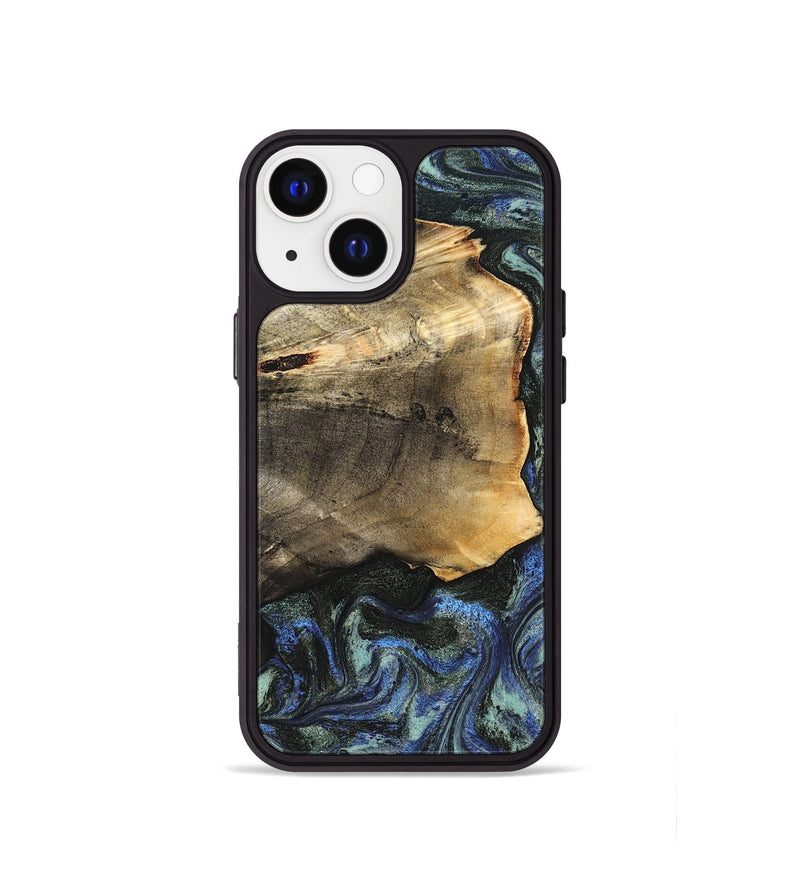 iPhone 13 mini Wood Phone Case - Gunner (Blue, 826846)