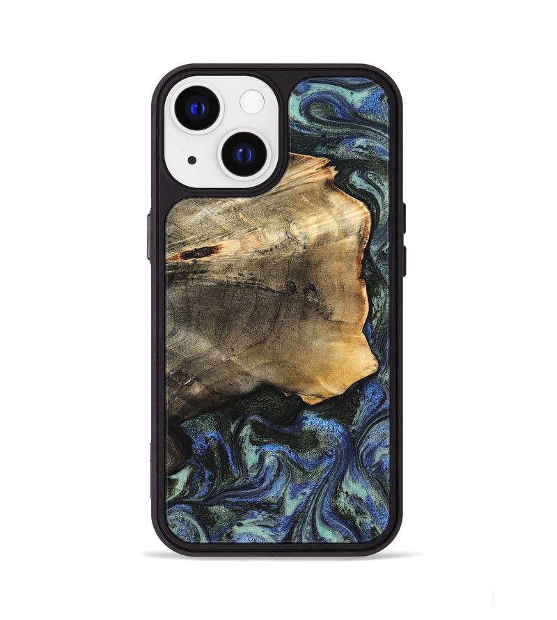 iPhone 13 Wood Phone Case - Gunner (Blue, 826846)