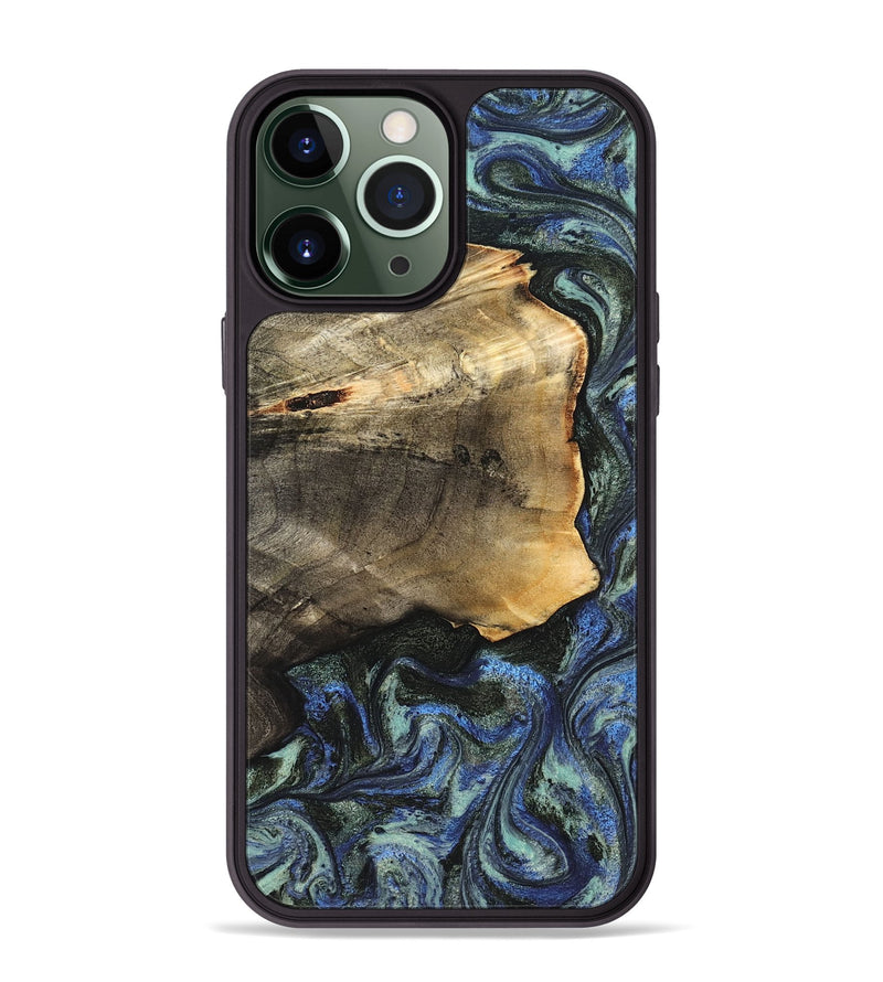 iPhone 13 Pro Max Wood Phone Case - Gunner (Blue, 826846)
