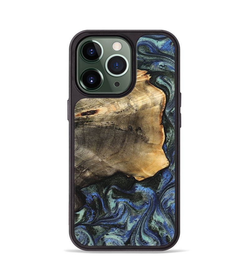 iPhone 13 Pro Wood Phone Case - Gunner (Blue, 826846)