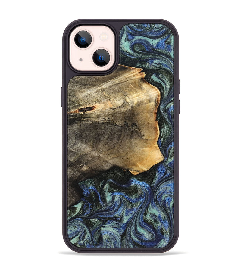 iPhone 14 Plus Wood Phone Case - Gunner (Blue, 826846)