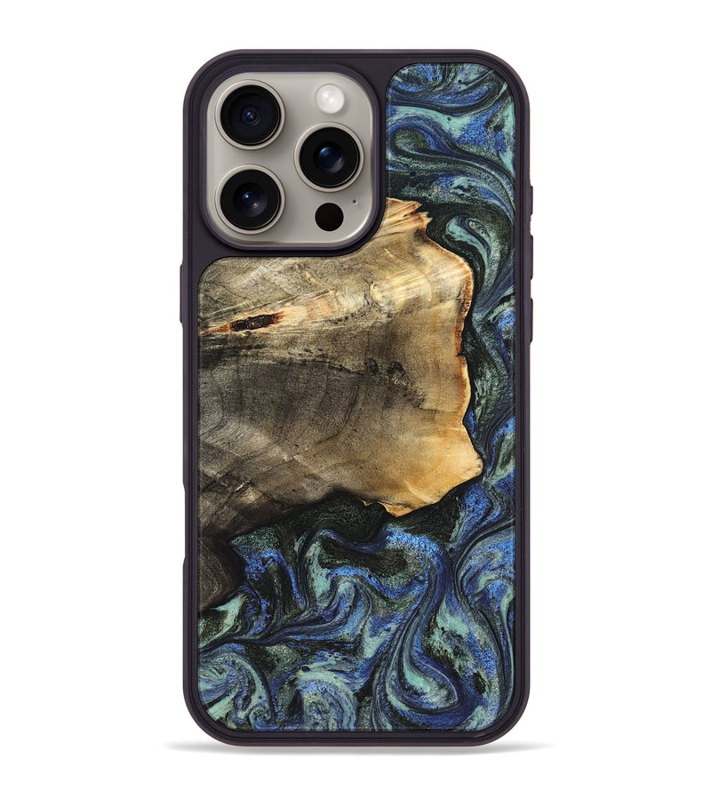 iPhone 16 Pro Max Wood Phone Case - Gunner (Blue, 826846)