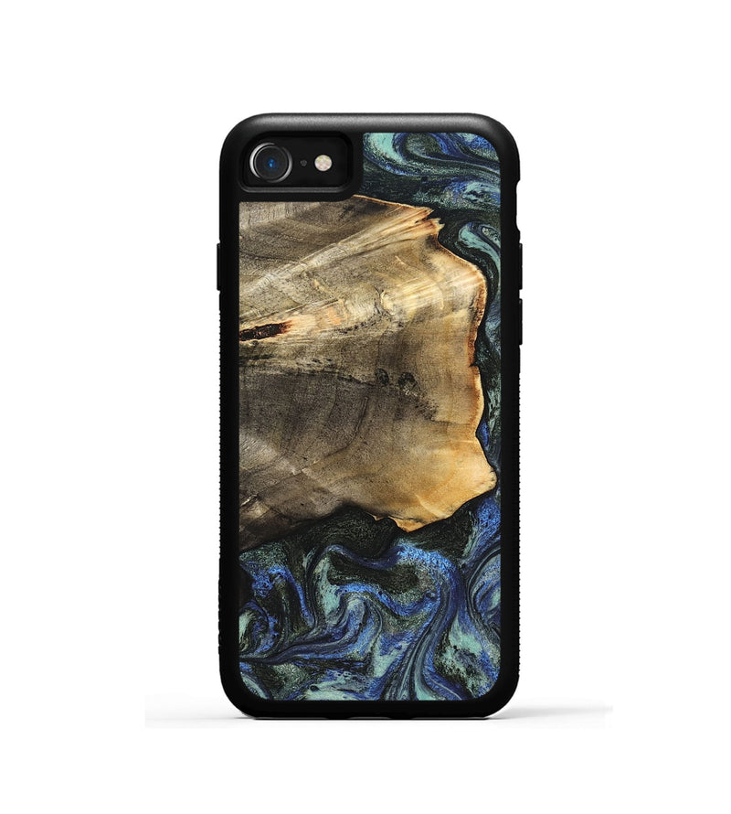 iPhone SE Wood Phone Case - Gunner (Blue, 826846)