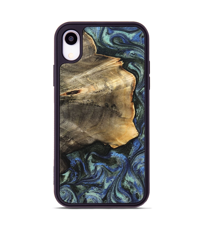 iPhone Xr Wood Phone Case - Gunner (Blue, 826846)