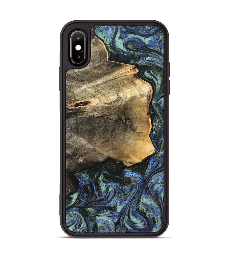 iPhone Xs Max Wood Phone Case - Gunner (Blue, 826846)