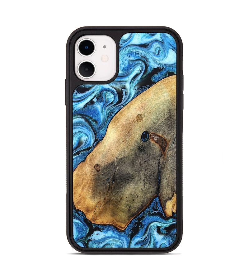 iPhone 11 Wood Phone Case - Pete (Blue, 826847)