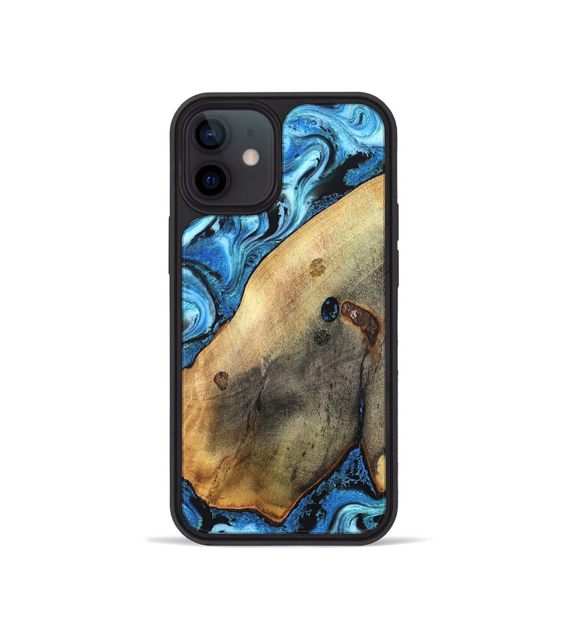 iPhone 12 mini Wood Phone Case - Pete (Blue, 826847)