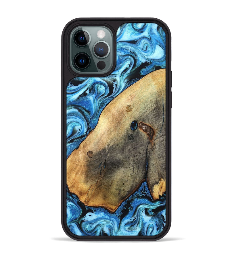 iPhone 12 Pro Max Wood Phone Case - Pete (Blue, 826847)