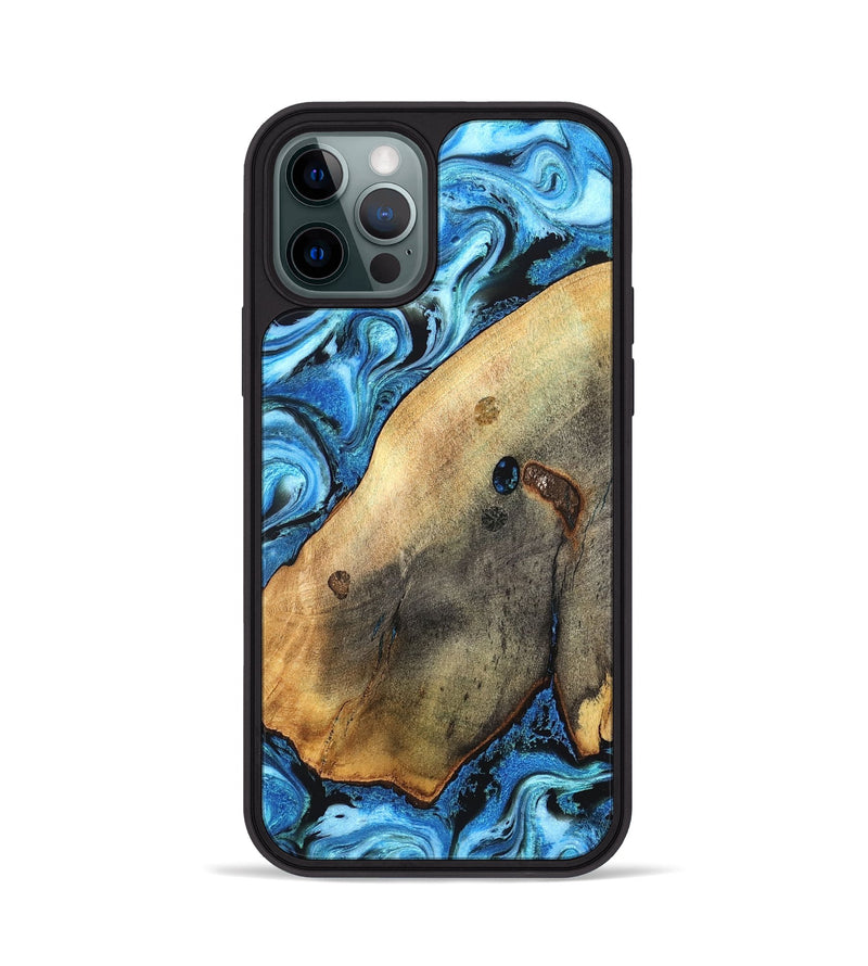 iPhone 12 Pro Wood Phone Case - Pete (Blue, 826847)
