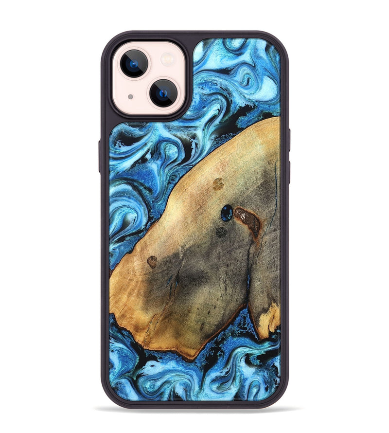 iPhone 14 Plus Wood Phone Case - Pete (Blue, 826847)