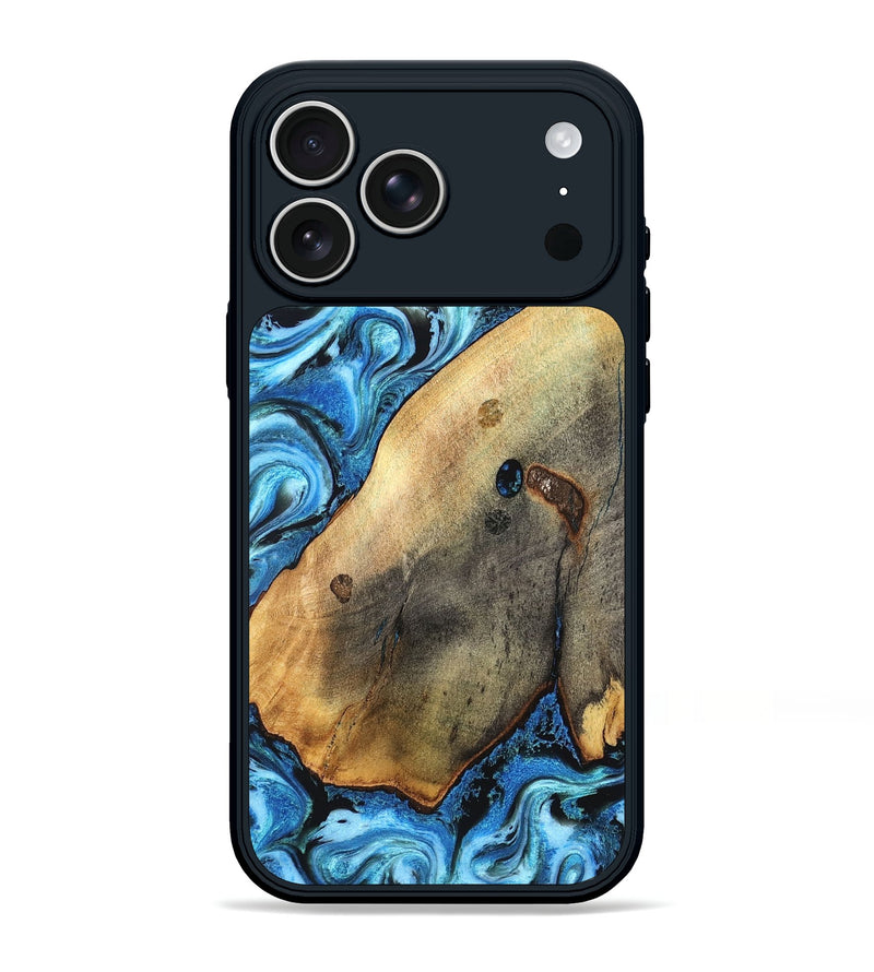iPhone 17 Pro Max Wood Phone Case - Pete (Blue, 826847)
