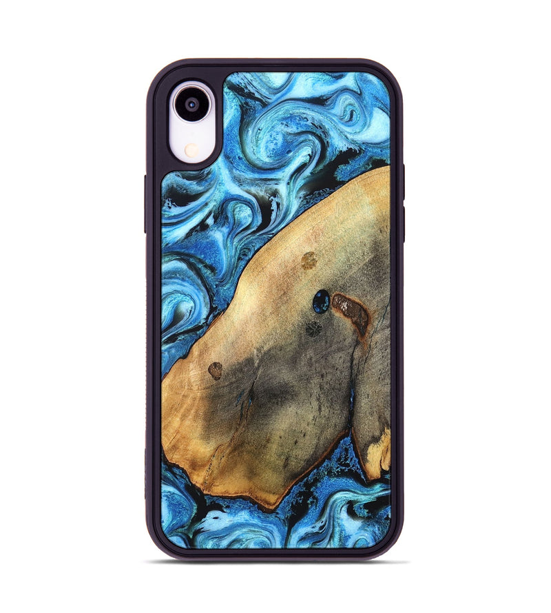 iPhone Xr Wood Phone Case - Pete (Blue, 826847)