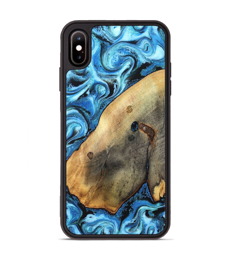 iPhone Xs Max Wood Phone Case - Pete (Blue, 826847)