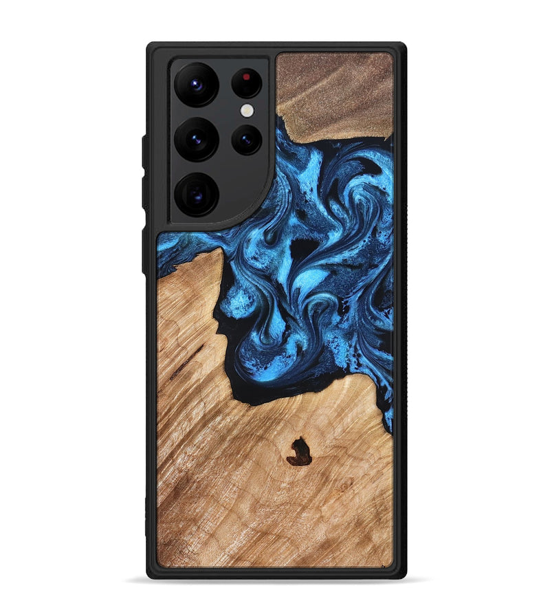 Galaxy S22 Ultra Wood Phone Case - Rosetta (Blue, 826848)