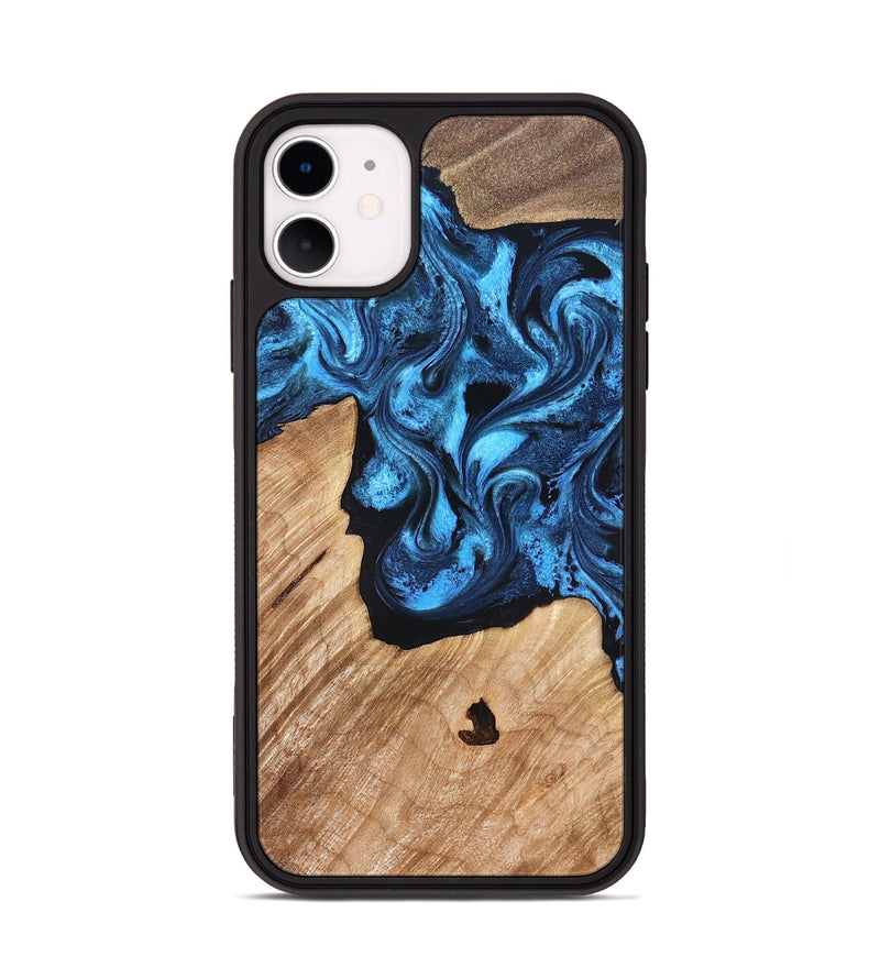 iPhone 11 Wood Phone Case - Rosetta (Blue, 826848)