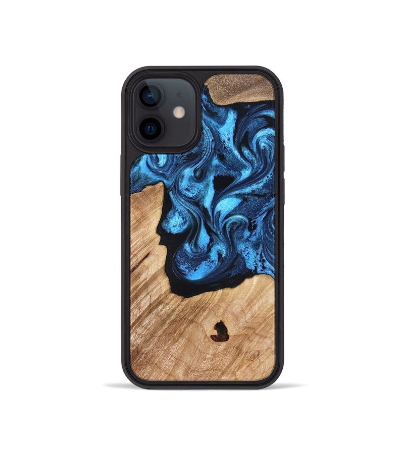 iPhone 12 mini Wood Phone Case - Rosetta (Blue, 826848)