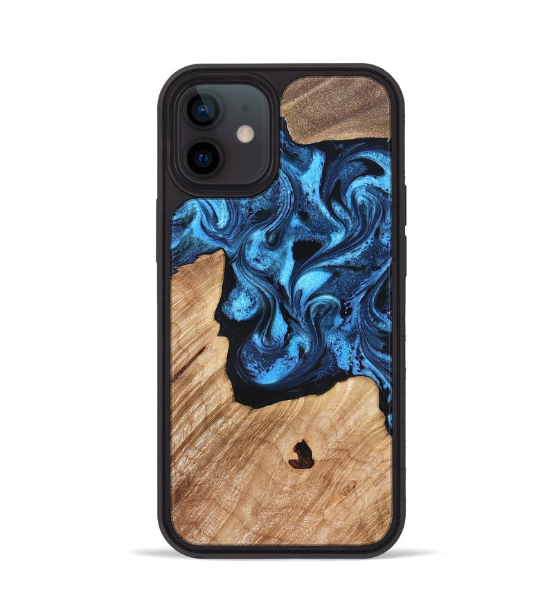 iPhone 12 Wood Phone Case - Rosetta (Blue, 826848)