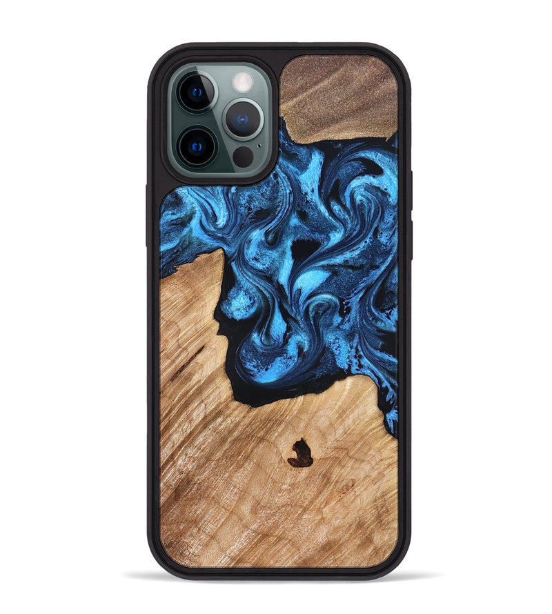 iPhone 12 Pro Max Wood Phone Case - Rosetta (Blue, 826848)