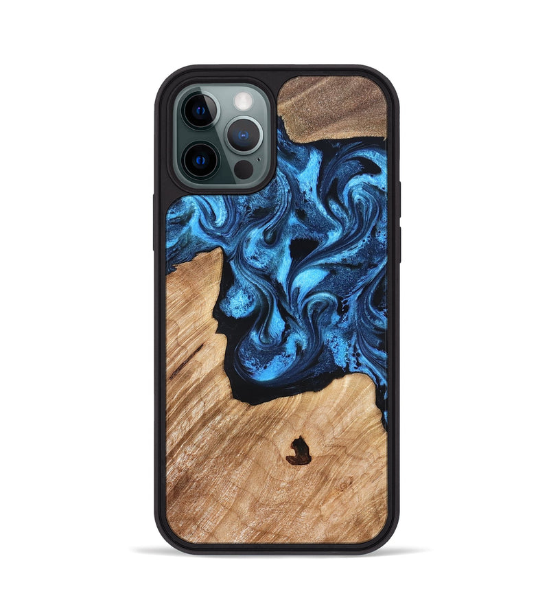 iPhone 12 Pro Wood Phone Case - Rosetta (Blue, 826848)