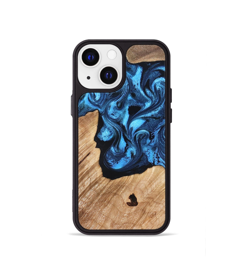 iPhone 13 mini Wood Phone Case - Rosetta (Blue, 826848)