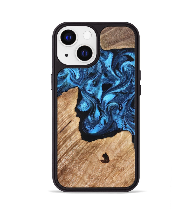 iPhone 13 Wood Phone Case - Rosetta (Blue, 826848)