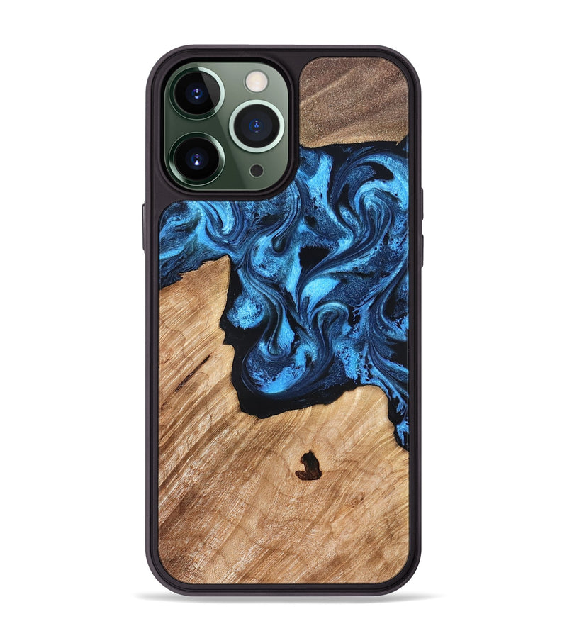 iPhone 13 Pro Max Wood Phone Case - Rosetta (Blue, 826848)