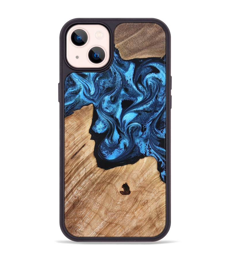 iPhone 14 Plus Wood Phone Case - Rosetta (Blue, 826848)