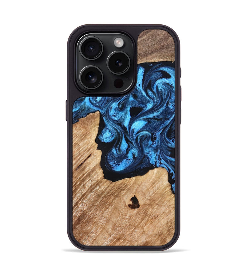 iPhone 15 Pro Wood Phone Case - Rosetta (Blue, 826848)