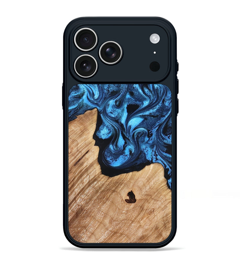 iPhone 17 Pro Max Wood Phone Case - Rosetta (Blue, 826848)