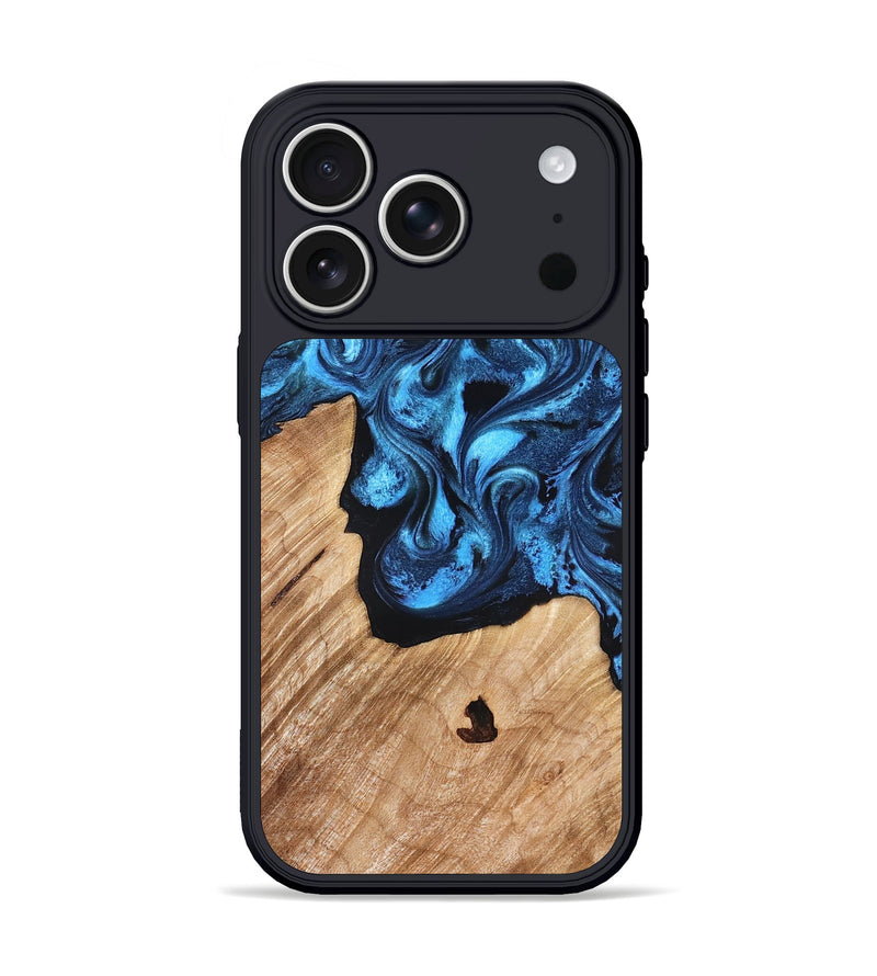 iPhone 17 Pro Wood Phone Case - Rosetta (Blue, 826848)