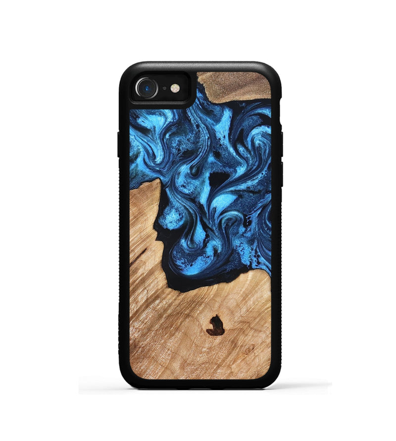 iPhone SE Wood Phone Case - Rosetta (Blue, 826848)