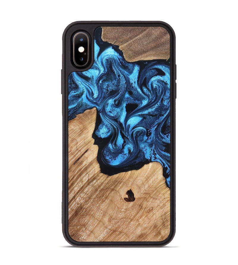 iPhone Xs Max Wood Phone Case - Rosetta (Blue, 826848)