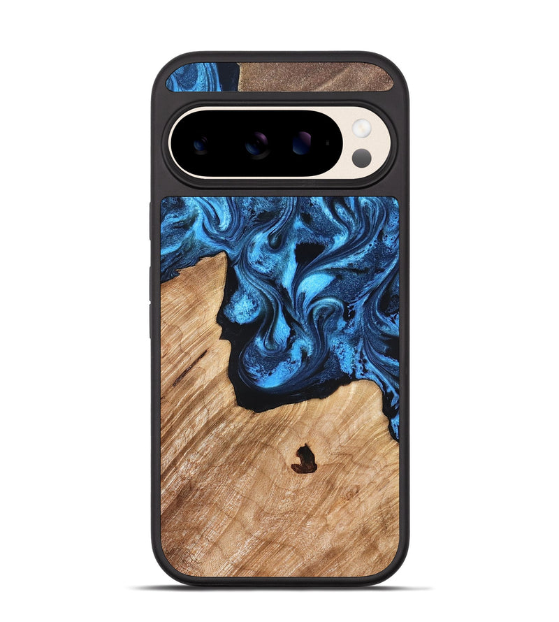 Pixel 10 Wood Phone Case - Rosetta (Blue, 826848)