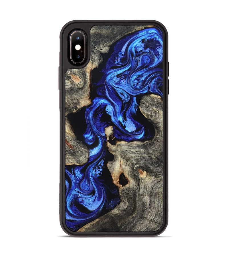 iPhone Xs Max Wood Phone Case - Beau (Blue, 826849)