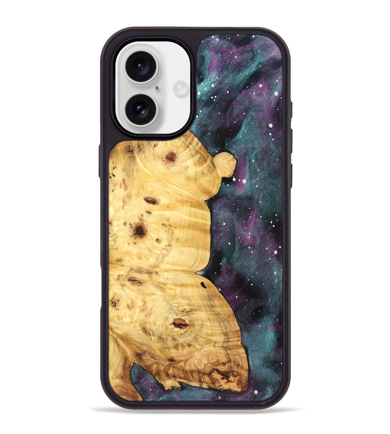 iPhone 16 Plus Wood Phone Case - Leatha (Cosmos, 826916)
