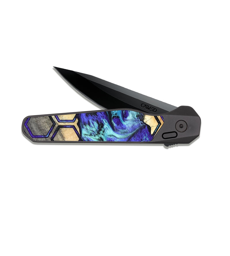 EDC Dark Slate Wood Pocket Knife - Amayah (Pattern, 826967)