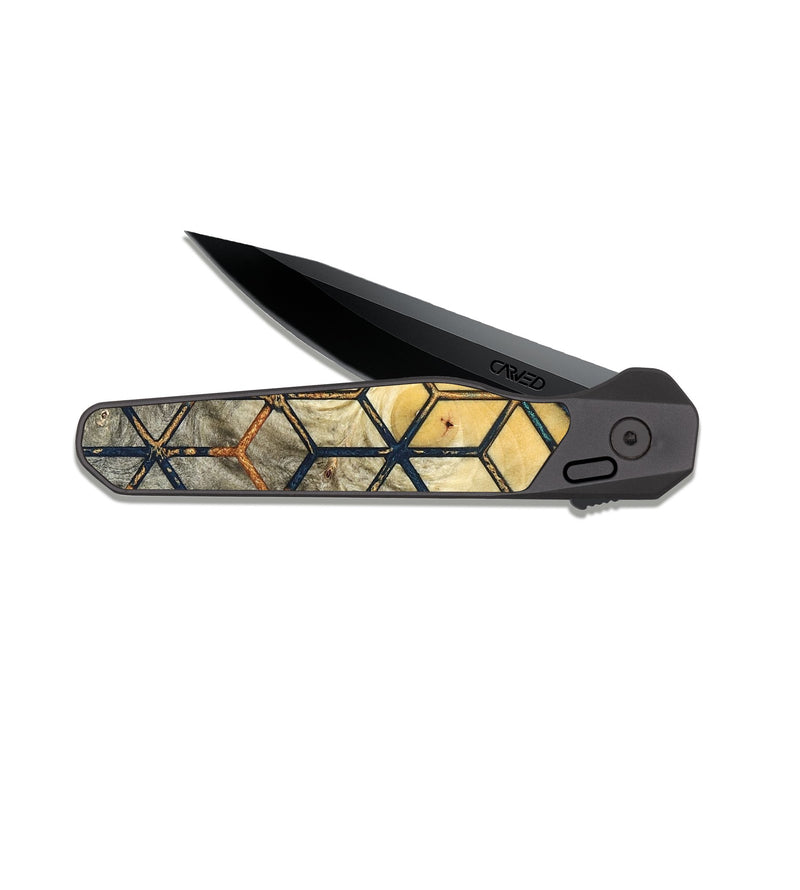 EDC Dark Slate Wood Pocket Knife - Carla (Pattern, 826968)