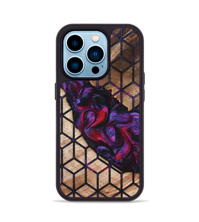 iPhone 14 Pro Wood Phone Case - Khari (Pattern, 826980)