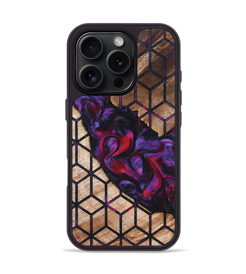 iPhone 16 Pro Wood Phone Case - Khari (Pattern, 826980)